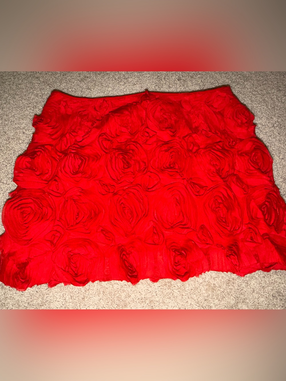 Karen Millen Red Rosettes Mini Skirt